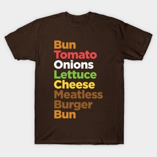 Meatless Burger Vegetarian Vegan T-Shirt